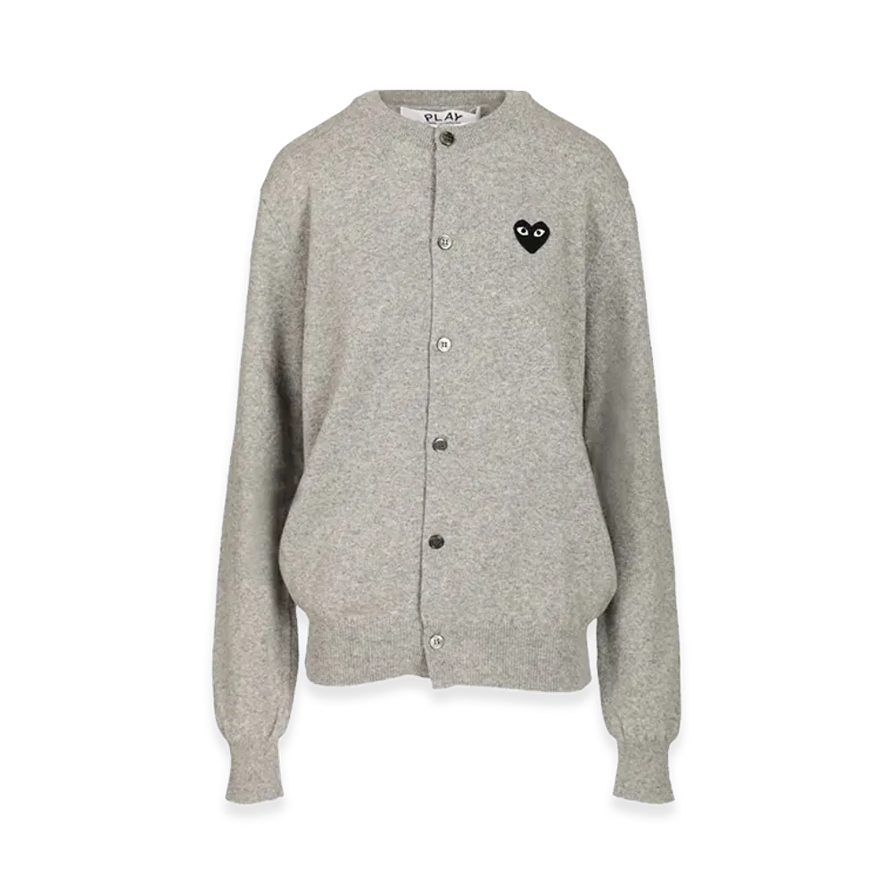 PLAY COMME des GARCONS Wool Cardigan "Gray"