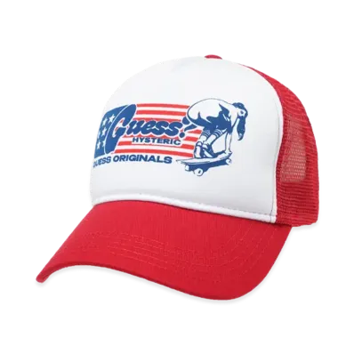 HYSTERIC GLAMOUR x GUESS JEANS Puff Trucker Hat "Red"
