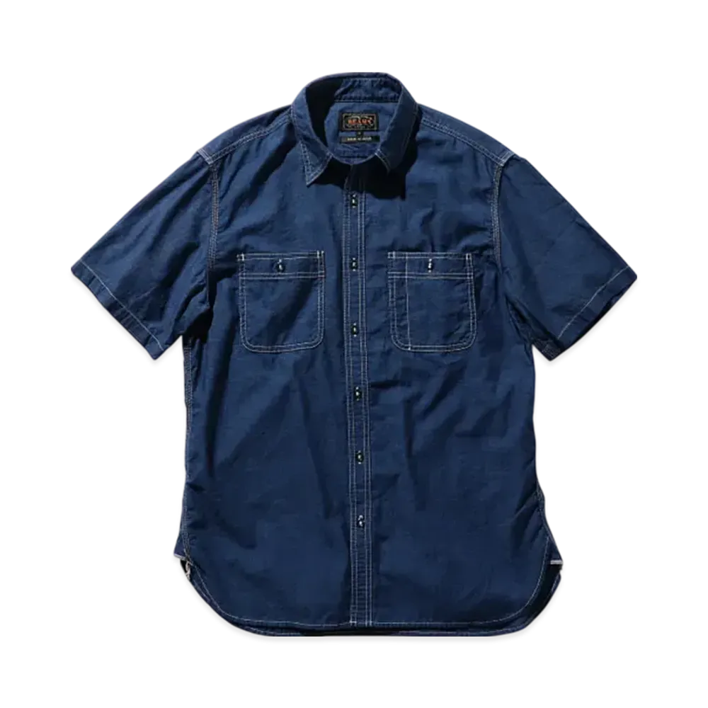 BEAMS Work Puff Vest Reversible Animal Print "Indigo"