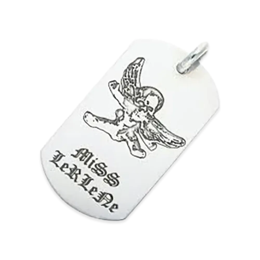 Chrome Hearts Joe Foti Dog Tag Fyi Miss Raine "Silver"