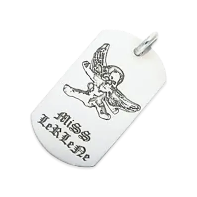 Chrome Hearts Joe Foti Dog Tag Fyi Miss Raine "Silver"