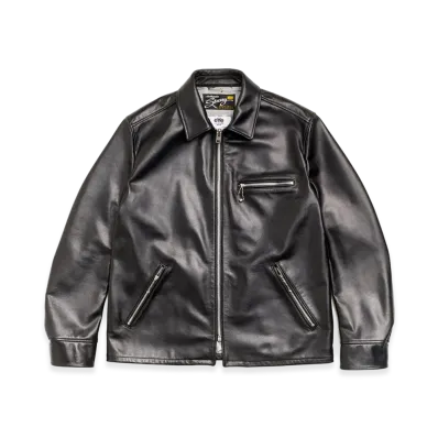 eYe JUNYA WATANABE MAN x Stussy W-Name Birth of Venus Print Leather Jacekt "Black"