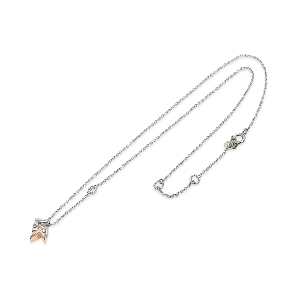MICHAEL KORS Women's Sterling Silver Cubic Zirconia Pendant "Two Tone/Clear"