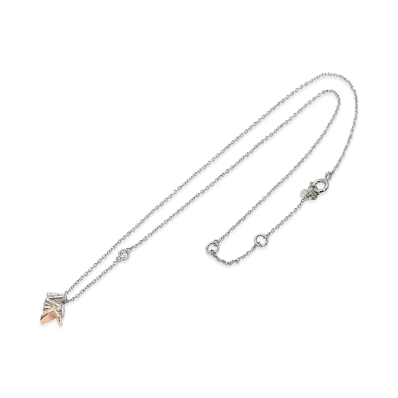MICHAEL KORS Women's Sterling Silver Cubic Zirconia Pendant "Two Tone/Clear"
