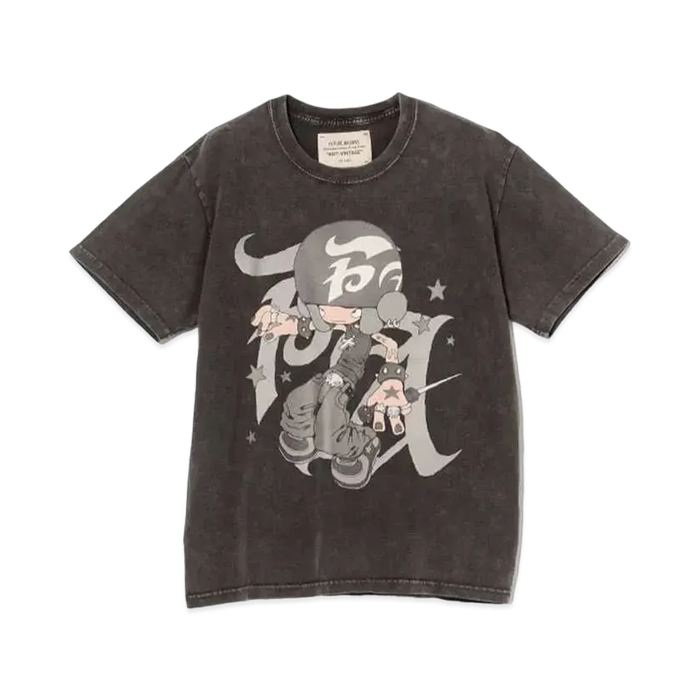 BEAMS FUTURE ARCHIVE x YAMEPI Print Tee "Fa" "Black"