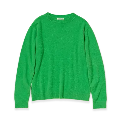 AURALEE Brushed Cashmere Cotton Knit P/O "Green"