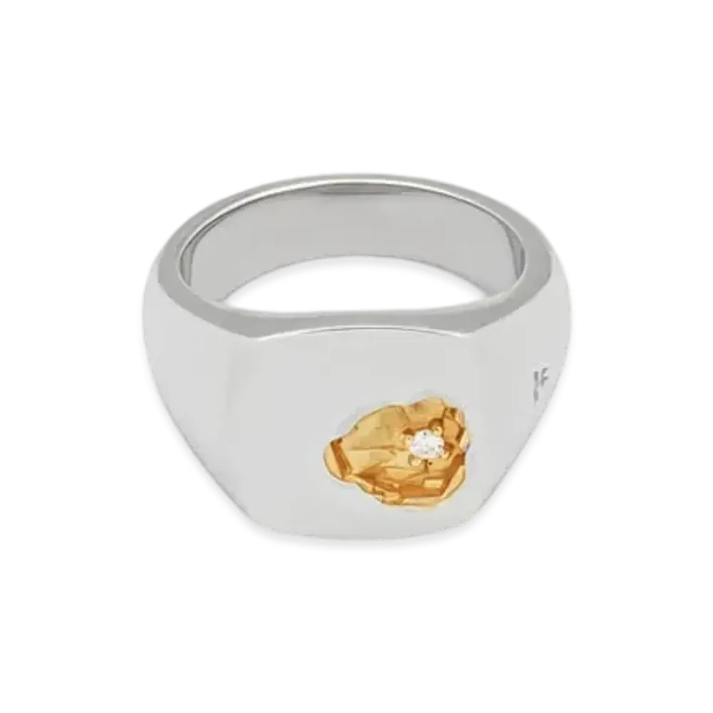 TOMWOOD Mined Ring Small Diamond "Silver"