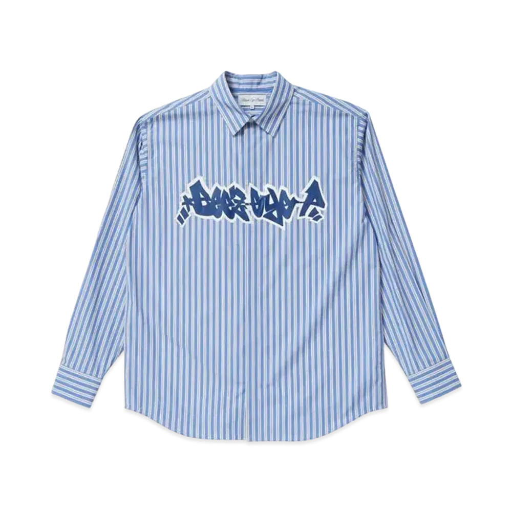 BlackEyePatch BEEZ-EYE-P STRIPE SHIRT "Blue"