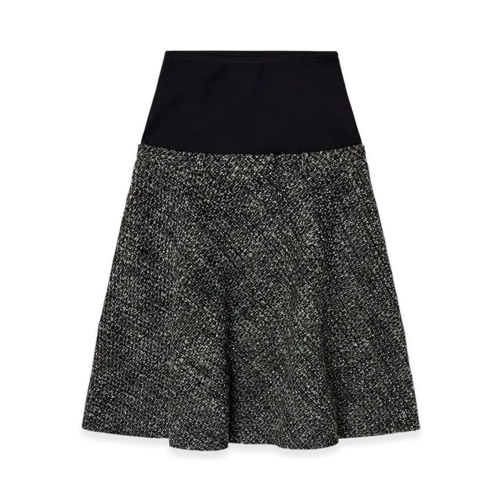Diesel O-Grace Boucle Skirt With Stretch Waist "Black"