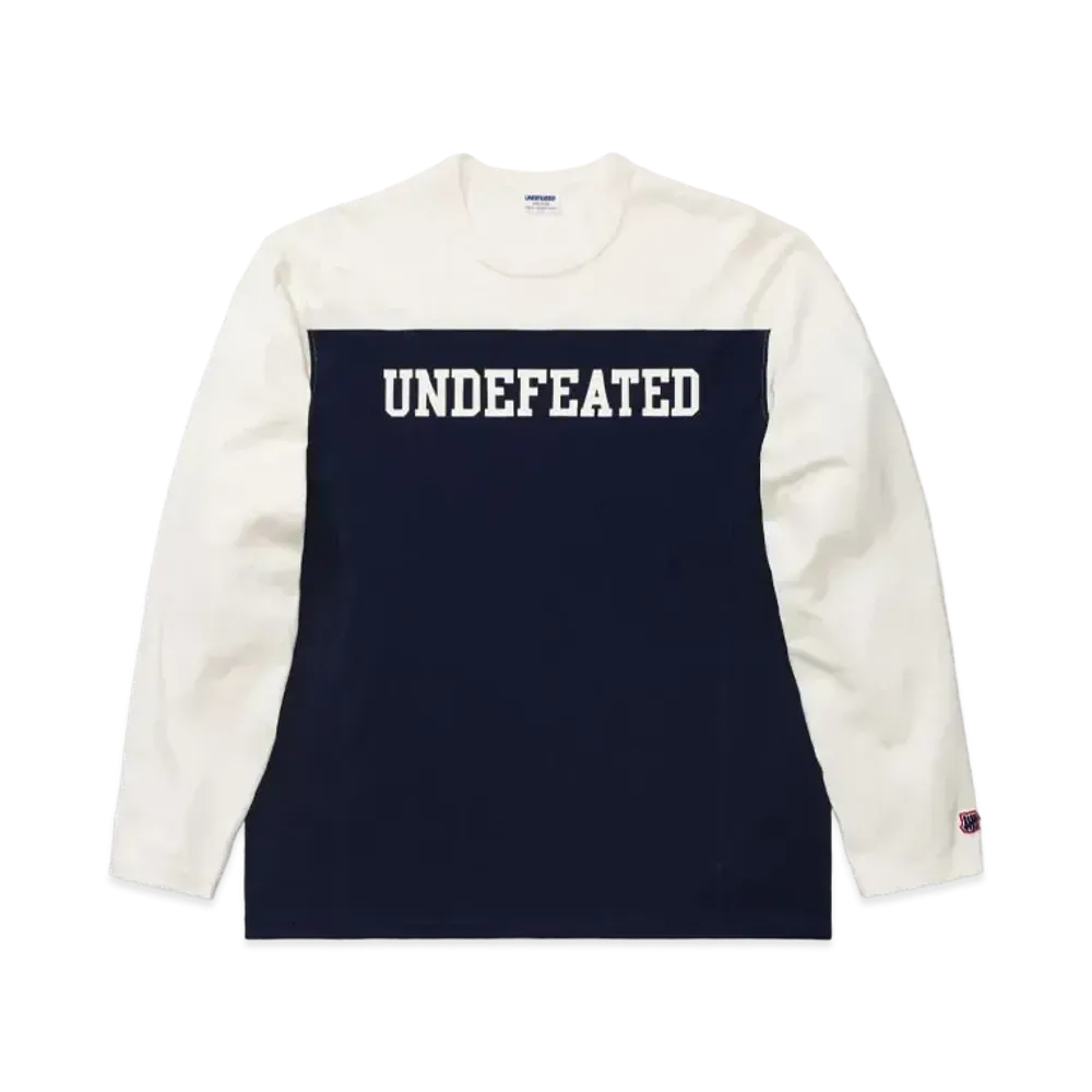 UNDEFEATED COLORBLOCKED L/S FOOTBALL TEE - 10041 "Navy"