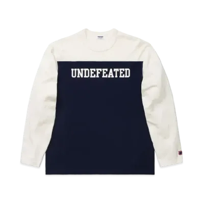 UNDEFEATED COLORBLOCKED L/S FOOTBALL TEE - 10041 "Navy"
