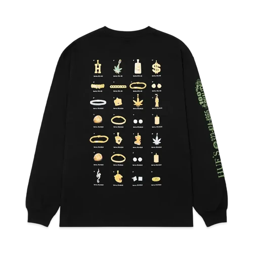 HUF Jewelry LS Tee "Black"
