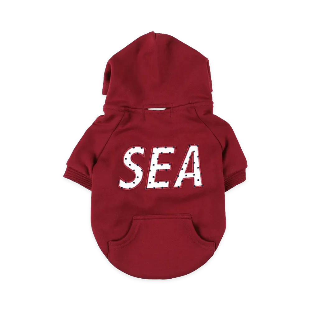 WIND AND SEA Dot Sea Patch Dog Sweat "Dark Red"