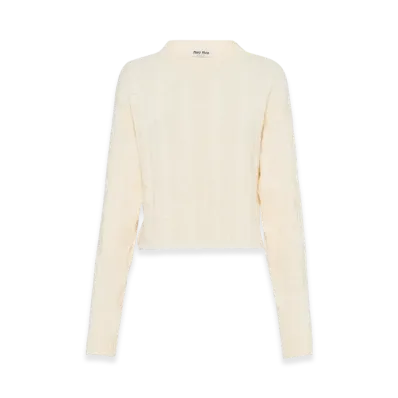 MIU MIU Women's Cotton T-Shirt "White"