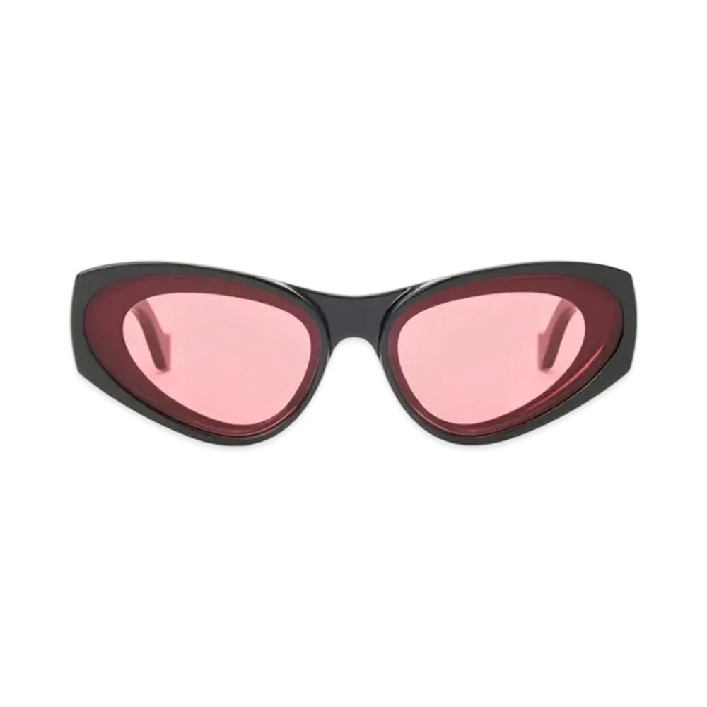 LOEWE Front Lens Cat-Eye Sunglasses "Black"