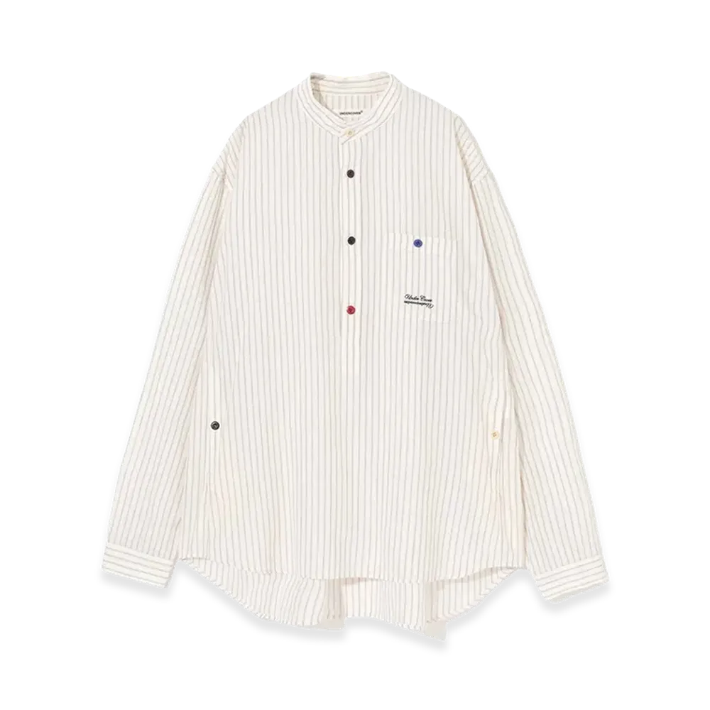 UNDERCOVER Cotton Pullover Shirt "Brown Stripe"
