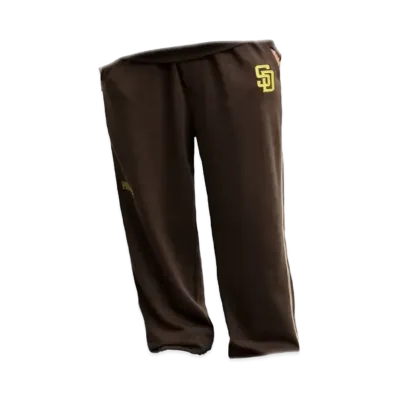 MLB Exclusive Set Up Patch Embroidery Side Line Big Silhouette Pullover Sweatpants Only "Dark Brown"