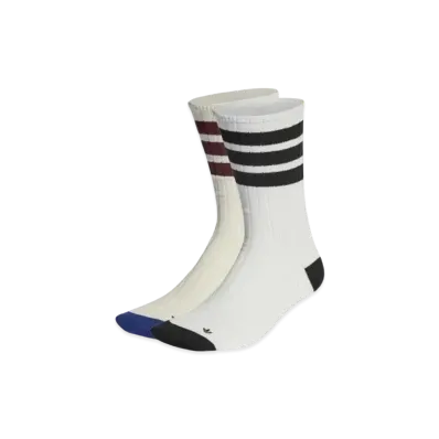 adidas Premium Mid Crewsocks 2 Pairs "Crystal White/Wonder White"