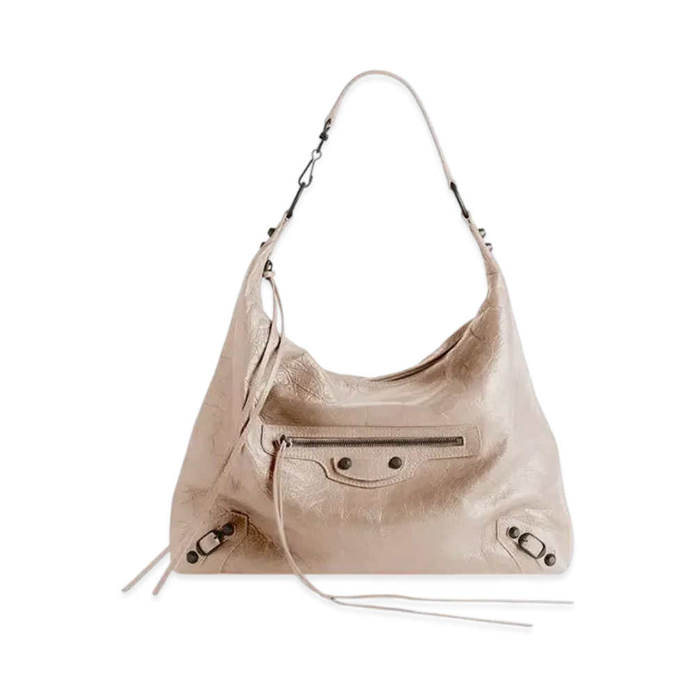 BALENCIAGA Le City Hobo Bag Medium "Sesame"