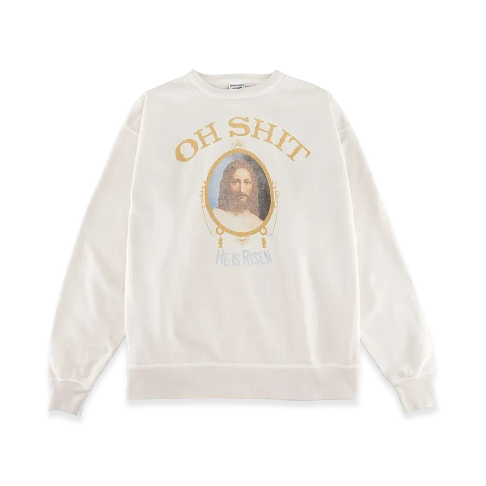 SAINT Mxxxxxx OH SHIT Crewneck Sweat "White"