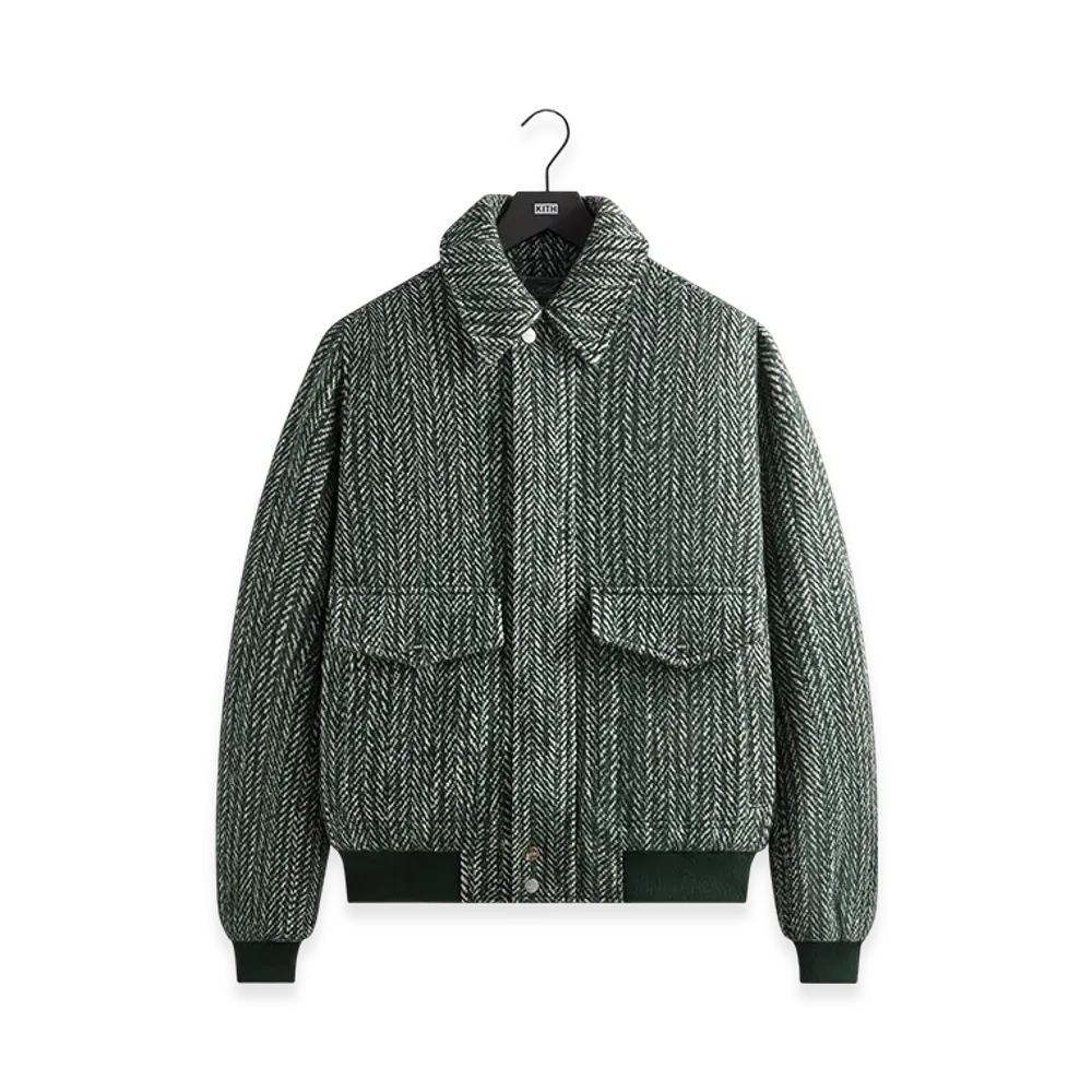 Kith Herringbone Hawthorne Flight Jacket "Stadium"