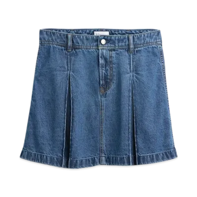 Gap x Sandy Lien Pleated Denim Miniskirt "School Rinse"