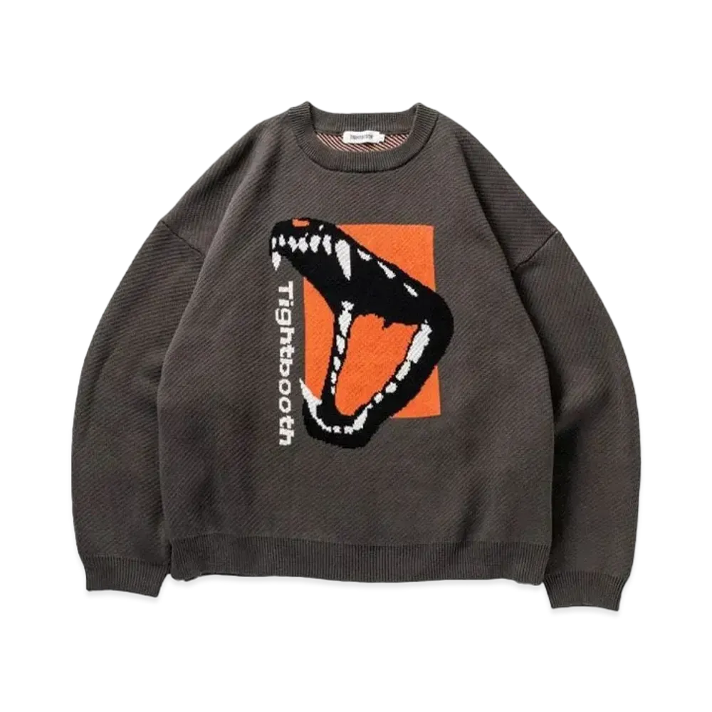 TIGHTBOOTH Bite Knit Sweater "Charcoar"