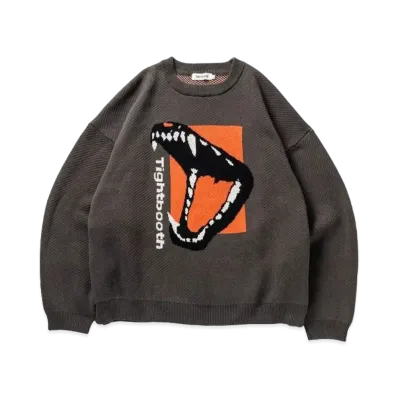 TIGHTBOOTH Bite Knit Sweater "Charcoar"