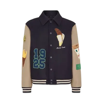 FENDI Men's Blouson Fendilicious Bomber Jacket "Blue"