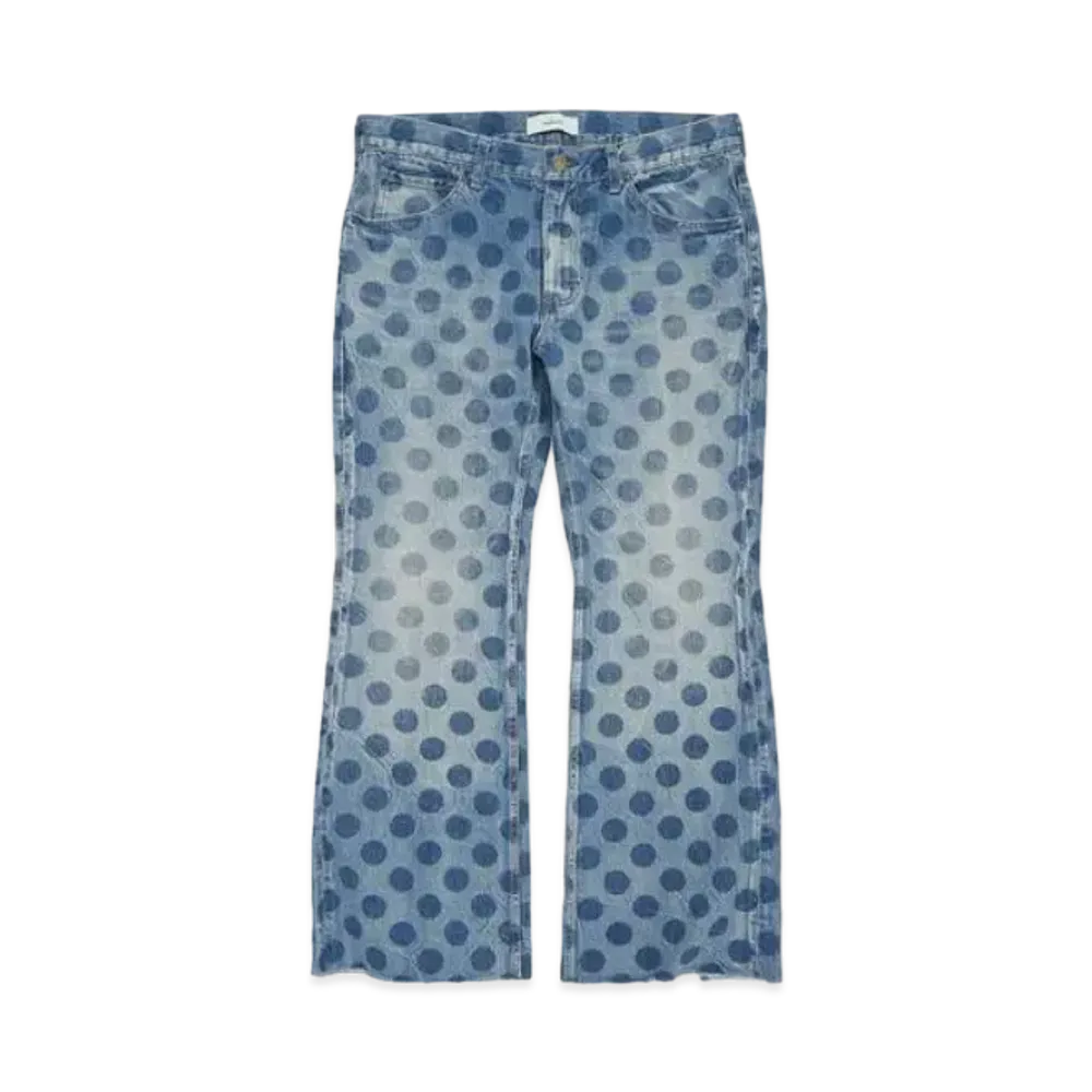 FACETASM Dot Denim Flare Pants "Indigo"