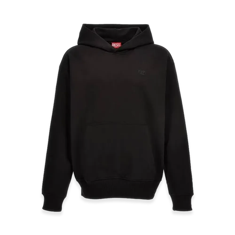 Diesel S-Macs Logo-Embroidered Hoodie "Black"