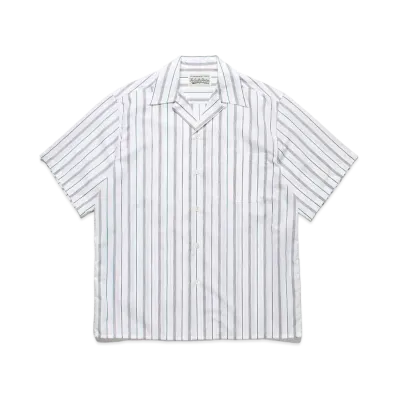 WACKO MARIA Open Collar Shirt Vintage Fabric "White"