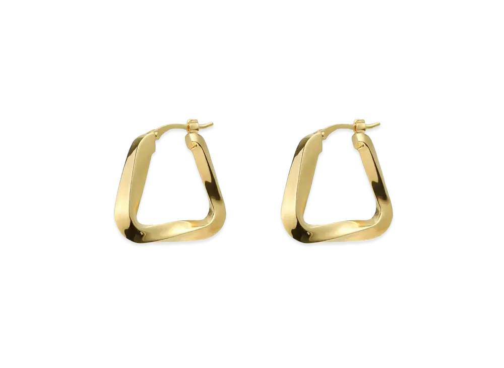 ボッテガヴェネタ トライアングル フープ ピアス "ゴールド" 608588VAHU08120
