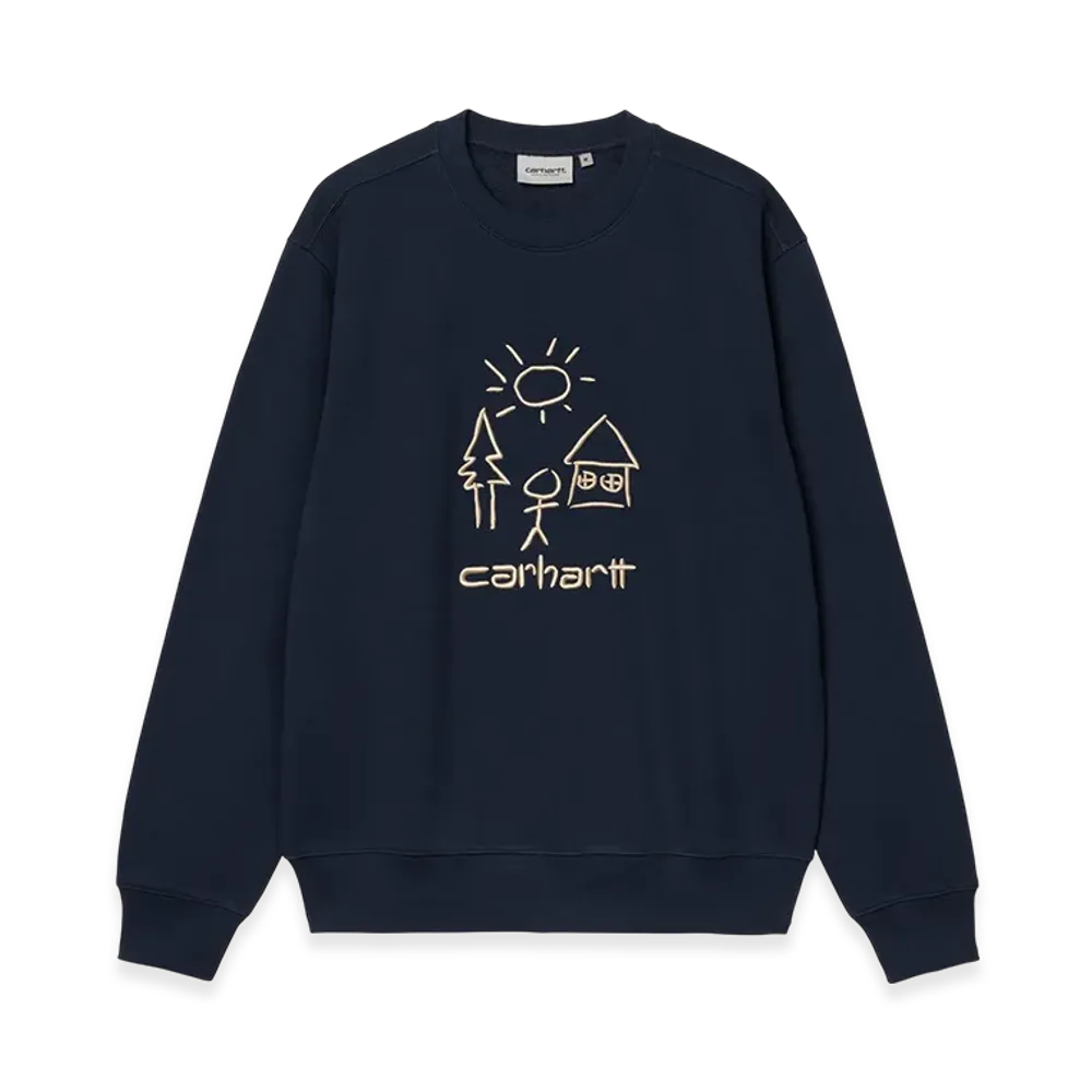 Carhartt WIP Masterpiece Sweat "Air Force Blue / Dusty H Brown"