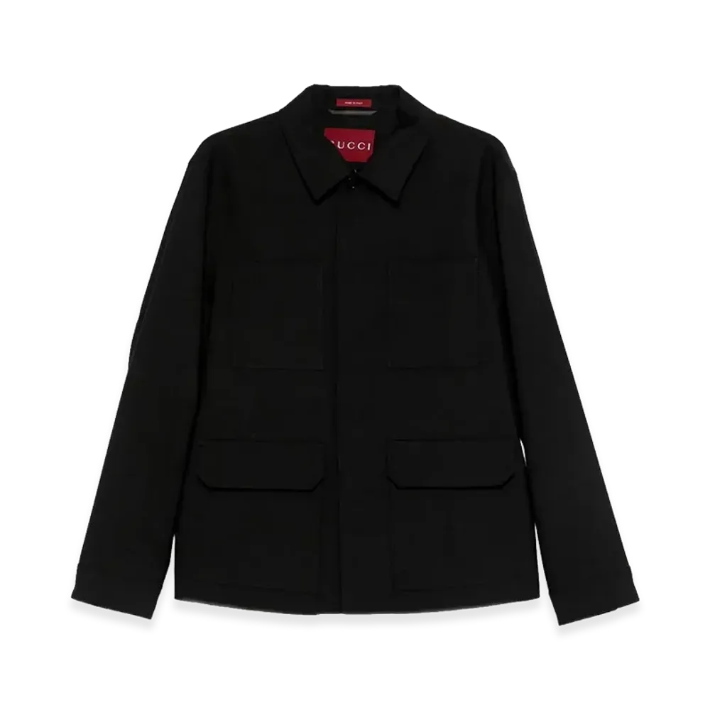 GUCCI Charcoal Wool Jacket "Black"