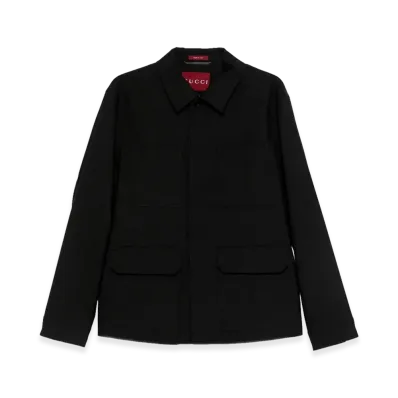 GUCCI Charcoal Wool Jacket "Black"