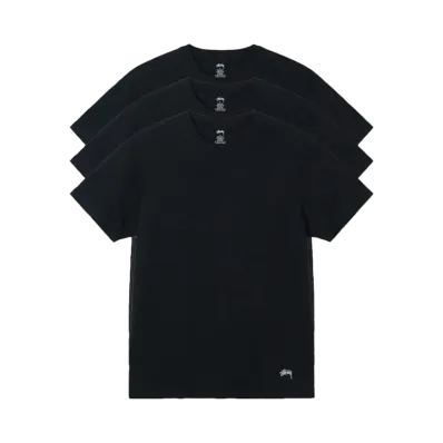 Stussy Undershirts 3 Pack "Black"