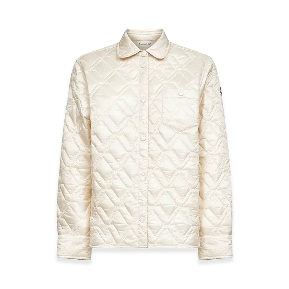 MONCLER Women's Quilted Overshirt Jacket "Beige"
