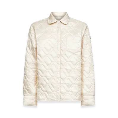 MONCLER Women's Quilted Overshirt Jacket "Beige"