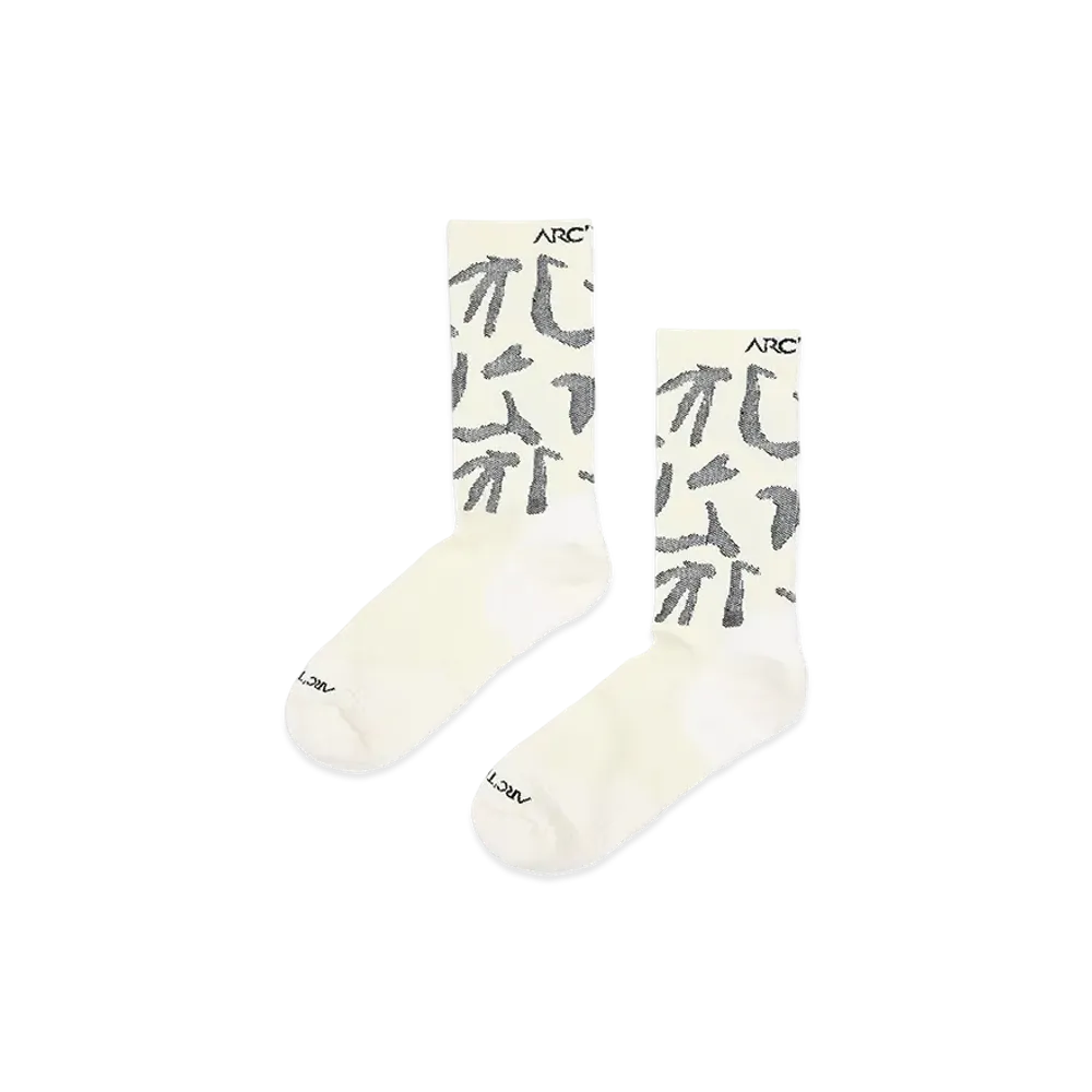 ARC'TERYX Merino Wool Grotto Mid Sock "White/Black" X000008543