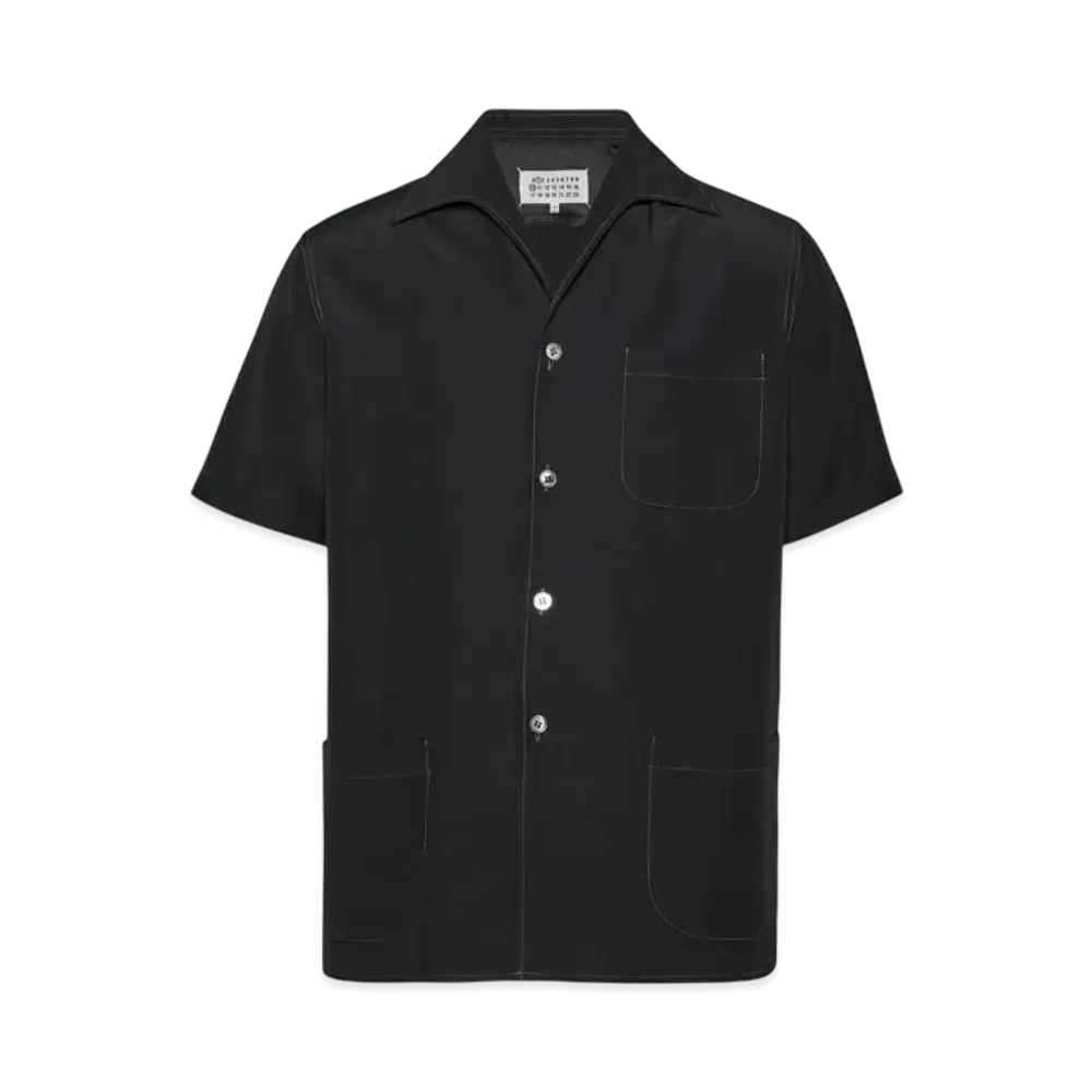 Maison Margiela Men's Short-Sleeve Shirt "Black"
