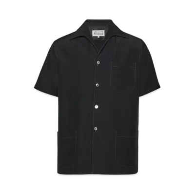 Maison Margiela Men's Short-Sleeve Shirt "Black"