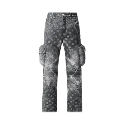 AMIRI Tie Dye Bandana M65 Baggy Cargo "Dark Grey"