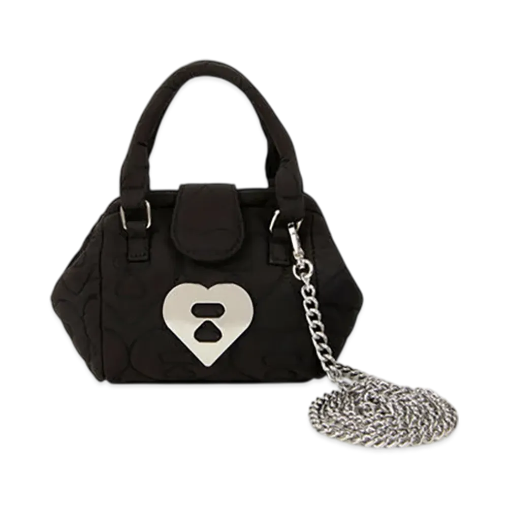 A BATHING APE APEE Quilted Mini Bag "Black"