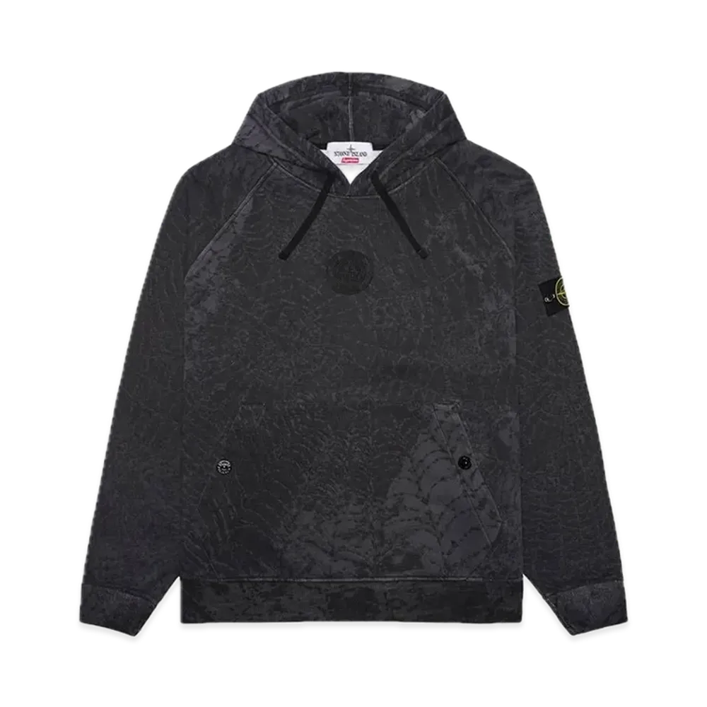 Supreme x Stone Island Hooded Sweatshirt "Black"