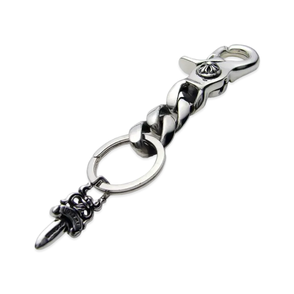 Chrome Hearts Key Ring Classic Link Short / Dagger "Silver"
