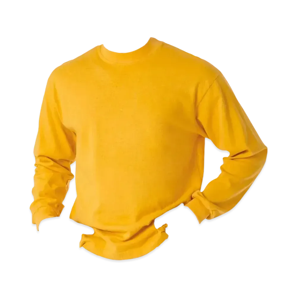 Los Angeles Apparel Long Sleeve Garment Dye Mockneck T-Shirt "Gold"