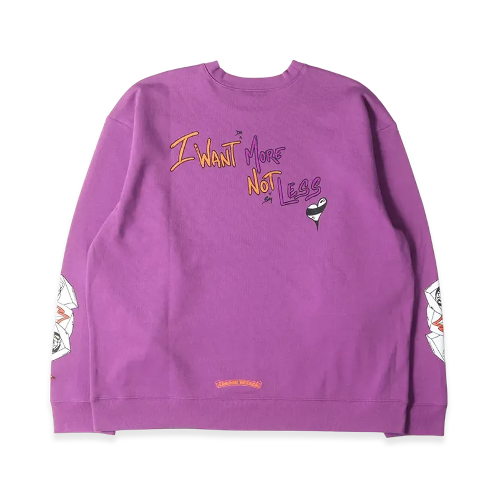 Chrome Hearts Matty Boy PPO I Want More Not Less Sweatshirt "Purple"