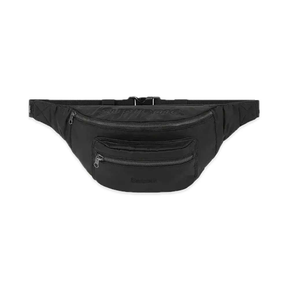 Supreme x Barbour Waxed Cotton Waist Bag "Black"