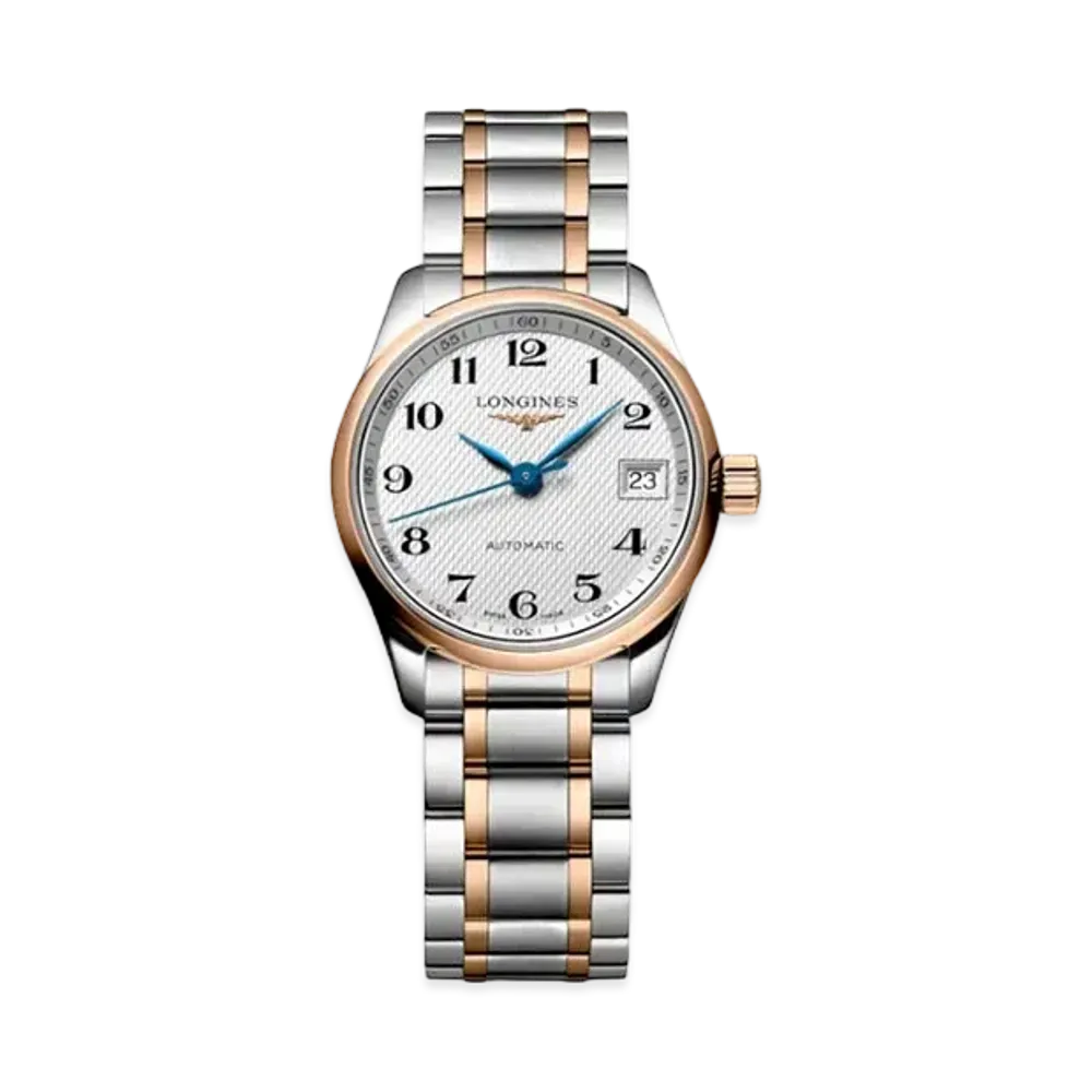 Longines Master Collection 25.50mm "Silver Barleycorn/Stainless Steel/Pink Gold" L2.128.5.79.7